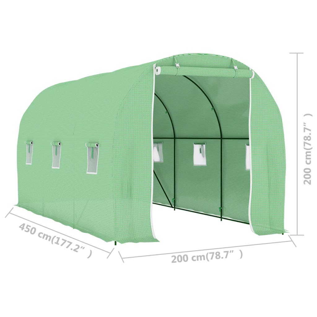 Kasvihuone 9 M² 4,5X2X2 M