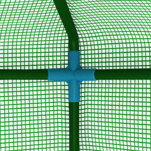 Kasvihuone Hyllyillä Teräs 227X223 Cm