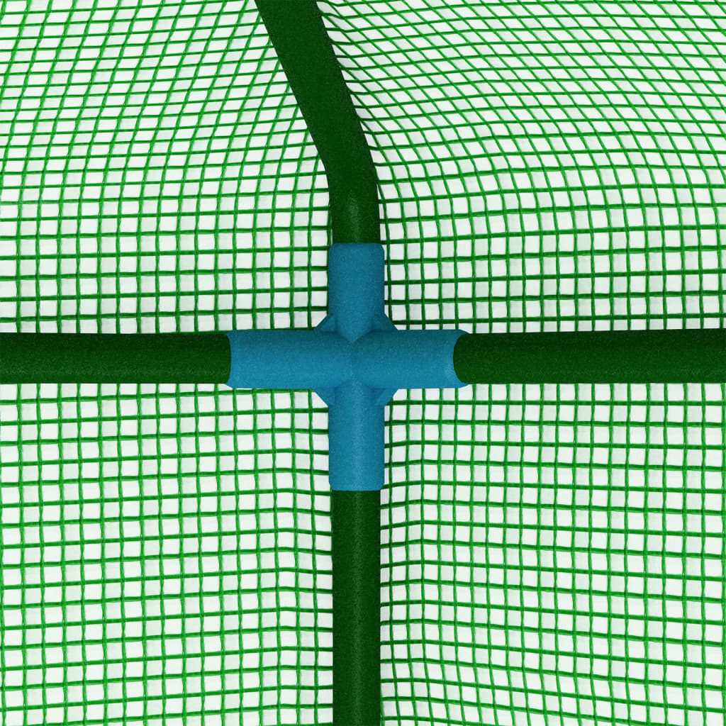 Kasvihuone Hyllyillä Teräs 143X143X195 Cm