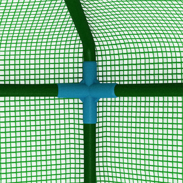 Kasvihuone Hyllyillä Teräs 143X143X195 Cm
