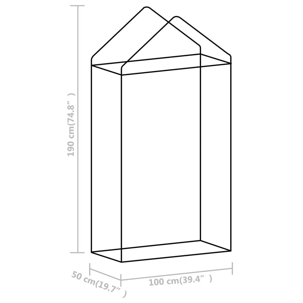 Kasvihuone Teräsrungolla 0,5 M² 1X0,5X1,9 M