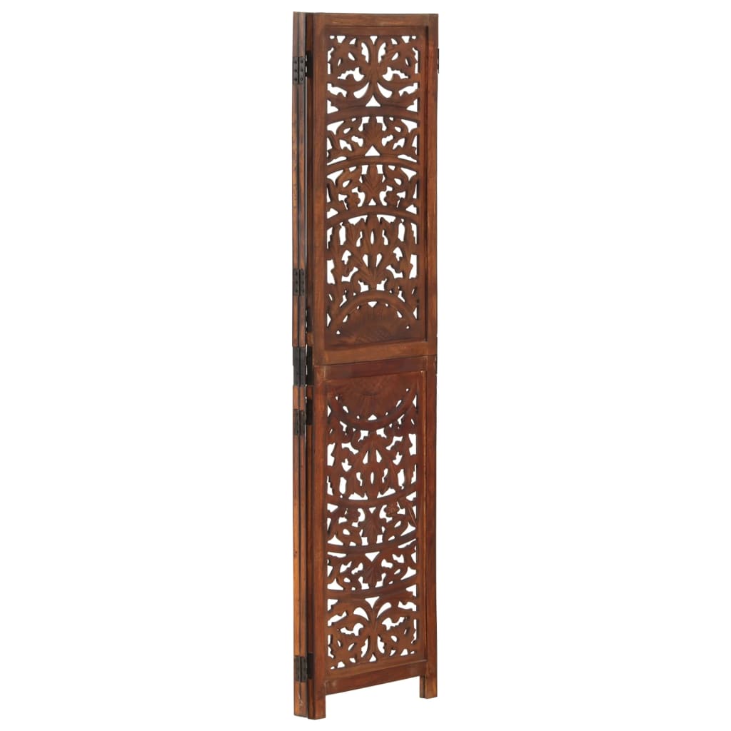 3-Paneelinen Tilanjakaja 120X165 Cm Täysi Mangopuu