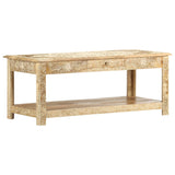 Sohvapöytä 110X50X45 Cm Käsin Maalattu Täysi Mangopuu