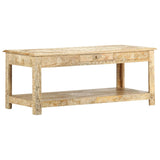 Sohvapöytä 110X50X45 Cm Käsin Maalattu Täysi Mangopuu