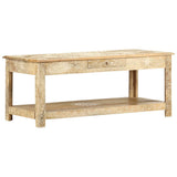 Sohvapöytä 110X50X45 Cm Käsin Maalattu Täysi Mangopuu