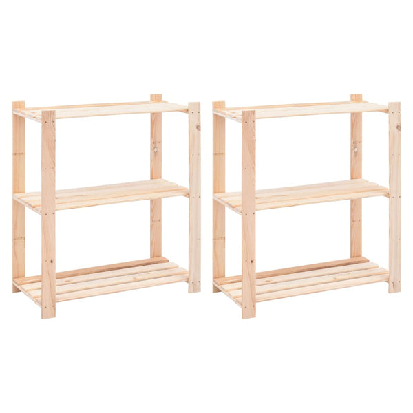 3-Kerroksinen Varastohylly 80X38X90 Cm Täysi Mänty 150 Kg