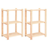 3-Kerroksinen Varastohylly 60X38X90 Cm Täysi Mänty 150 Kg