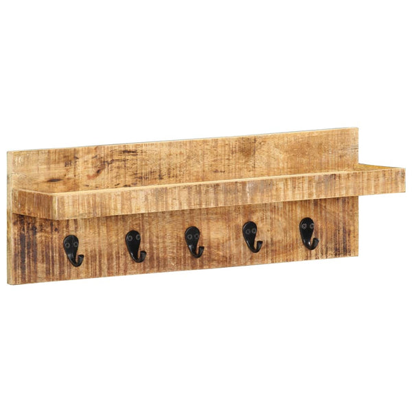 Seinälle Kiinnitettävä Naulakko 60X15X20 Cm Karkea Mangopuu