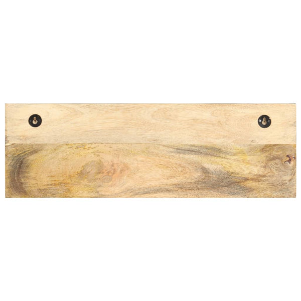 Seinälle Kiinnitettävä Naulakko 60X15X20 Cm Karkea Mangopuu