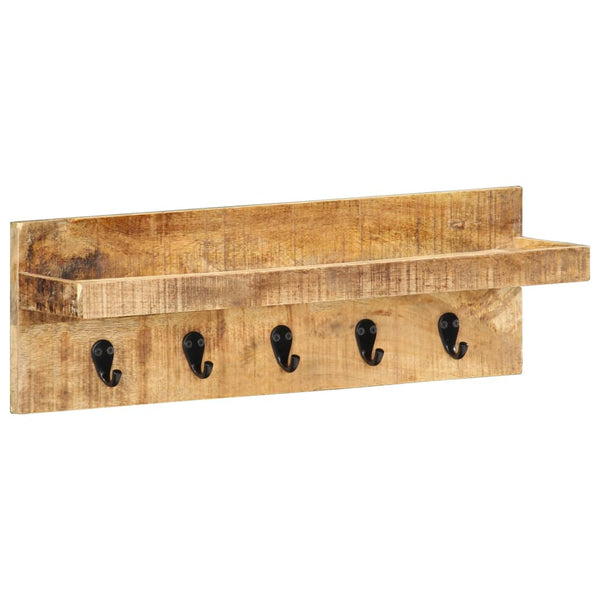 Seinälle Kiinnitettävä Naulakko 60X15X20 Cm Karkea Mangopuu