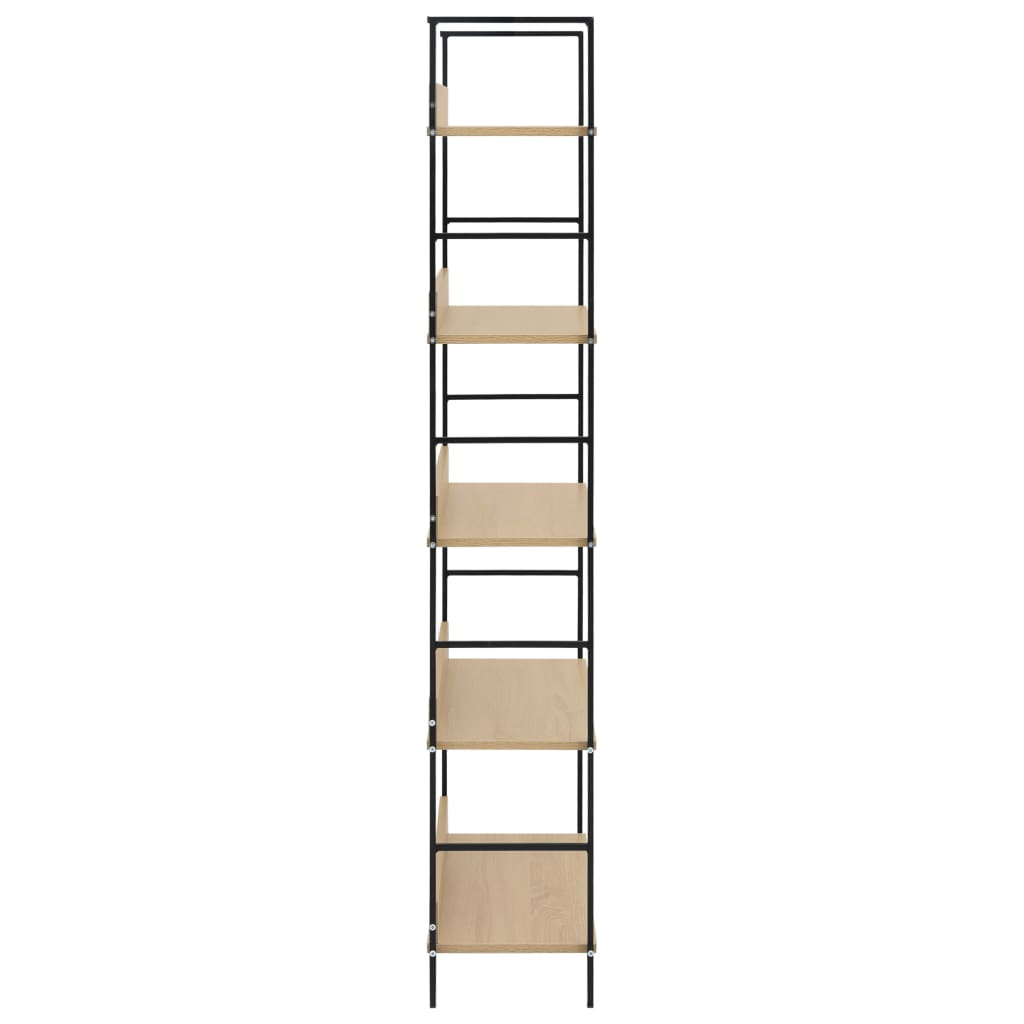 5-Tasoinen Kirjahylly Tammi 60X27,6X158,5 Cm Tekninen Puu