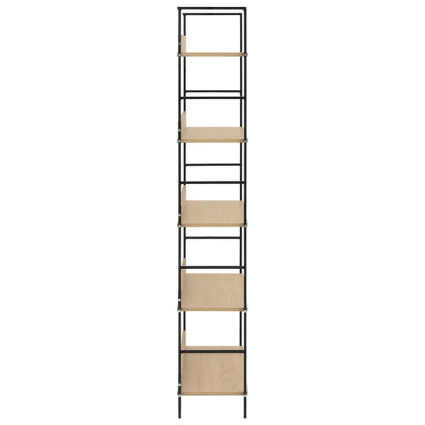 5-Tasoinen Kirjahylly Tammi 60X27,6X158,5 Cm Tekninen Puu