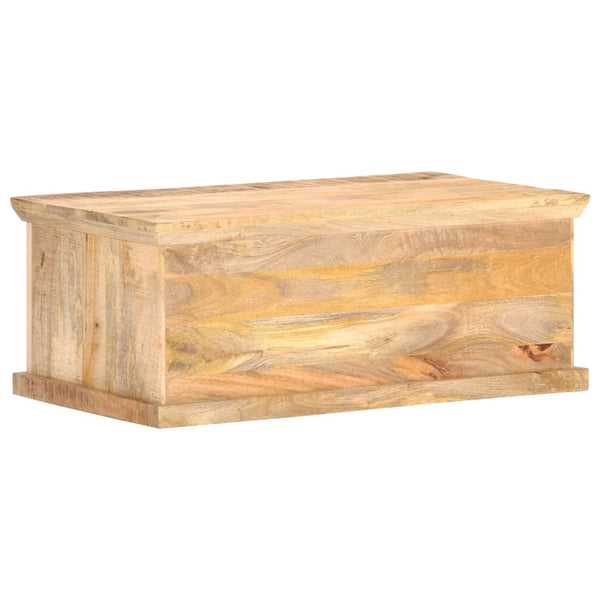 Sohvapöytä 90X50X35 Cm Täysi Mangopuu Ja Luonnonruoko