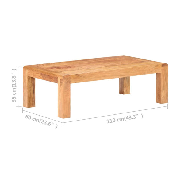 Sohvapöytä 110X60X35 Cm Täysi Akaasiapuu Hunajaviimeistelyllä