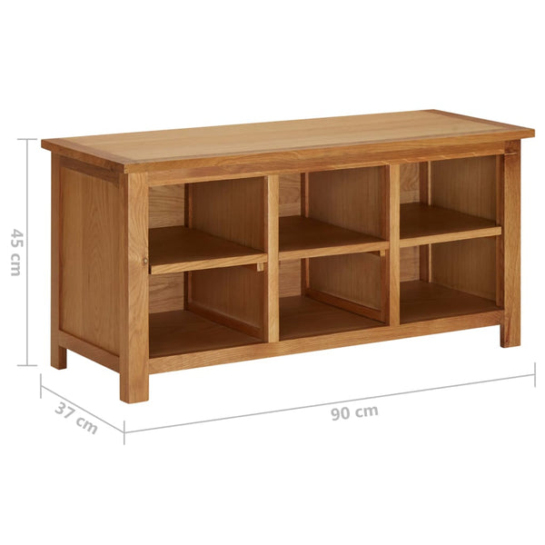 Kenkäteline 90X37X45 Cm Täysi Tammi