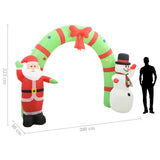 Ilmatäytteinen Joulukoriste Joulupukki Ja Lumiukko Led 223 Cm