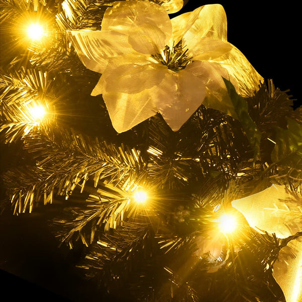 Jouluköynnös Led-Valoilla Musta 2,7 M Pvc