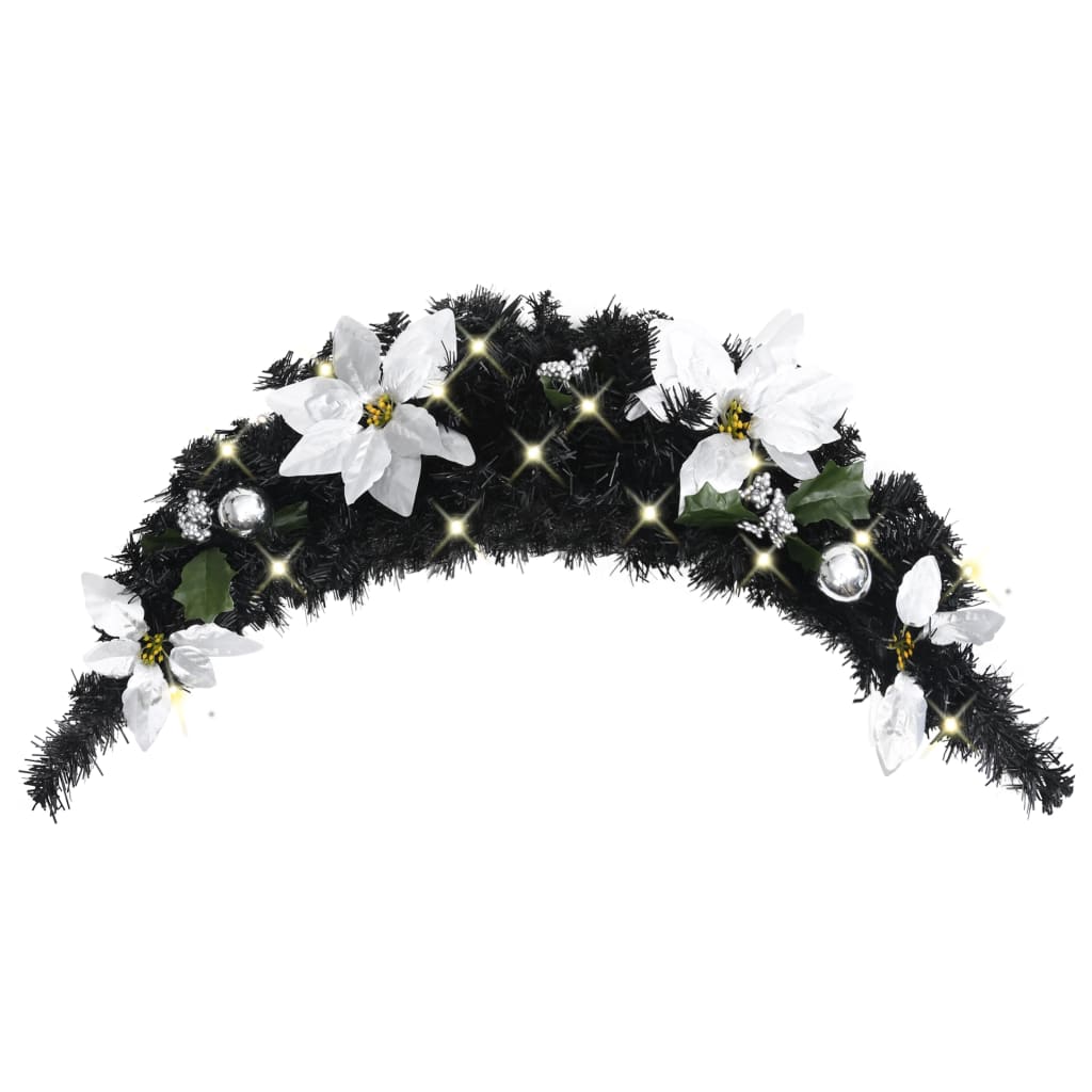 Joulukaari Led-Valoilla Musta 90 Cm Pvc
