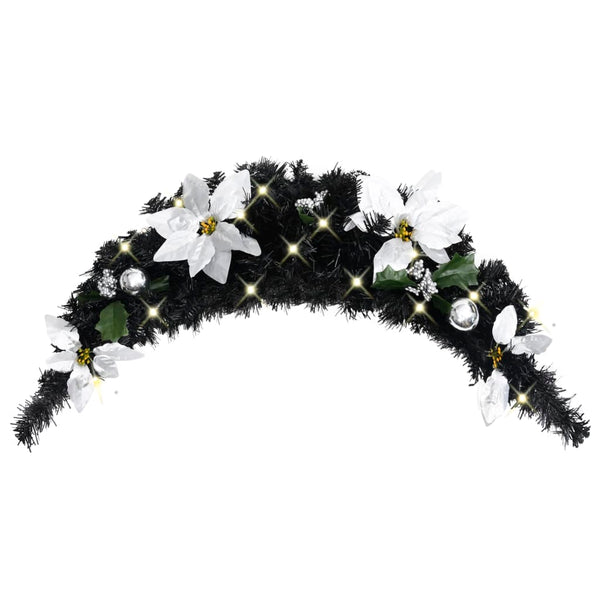 Joulukaari Led-Valoilla Musta 90 Cm Pvc