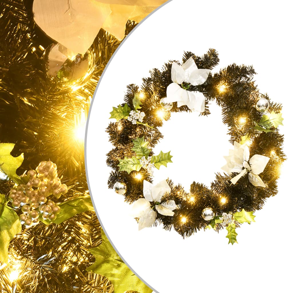 Jouluseppele Led-Valoilla Musta 60 Cm Pvc
