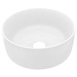 Ylellinen Pesuallas Pyöreä Matta Valkoinen 40X15 Cm Keraamiikka