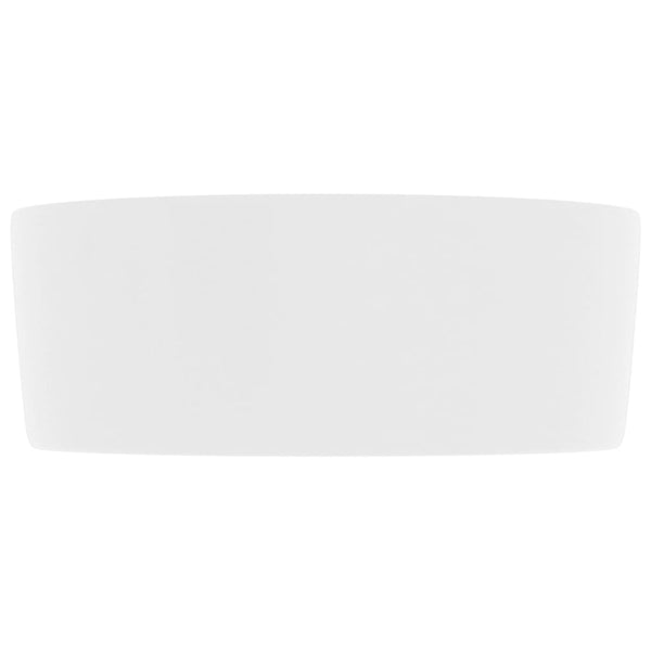 Ylellinen Pesuallas Pyöreä Matta Valkoinen 40X15 Cm Keraamiikka