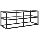 Tv-Taso Musta Mustalla Marmorilasilla 100X40X40 Cm