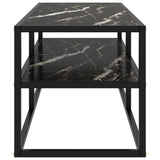 Tv-Taso Musta Mustalla Marmorilasilla 100X40X40 Cm