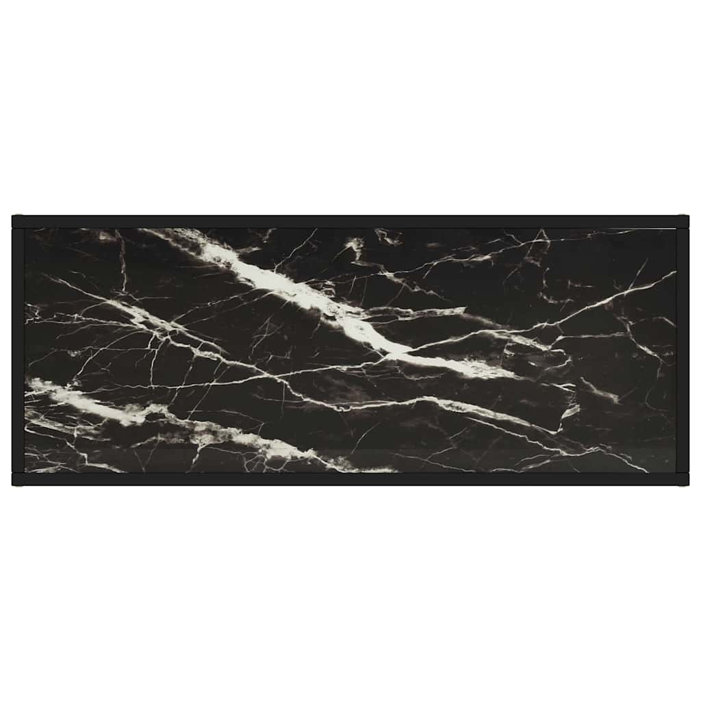 Tv-Taso Musta Mustalla Marmorilasilla 100X40X40 Cm