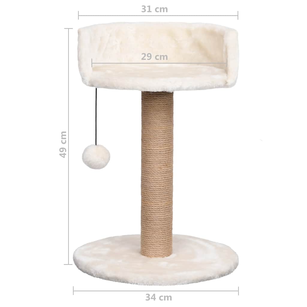 Kissan Kiipeilypuu Raapimispylväällä 49 Cm Meriheinä
