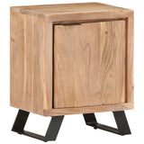 Yöpöytä 40X30X50 Cm Täysi Akaasiapuu Luonnolliset Puureunat