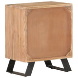 Yöpöytä 40X30X50 Cm Täysi Akaasiapuu Luonnolliset Puureunat