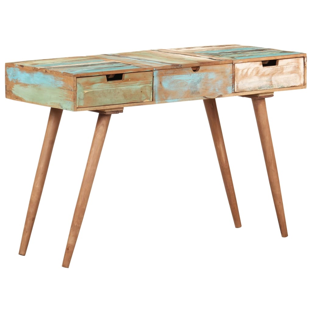 Meikkipöytä Peilillä 112X45X76 Cm Kierrätetty Täyspuu