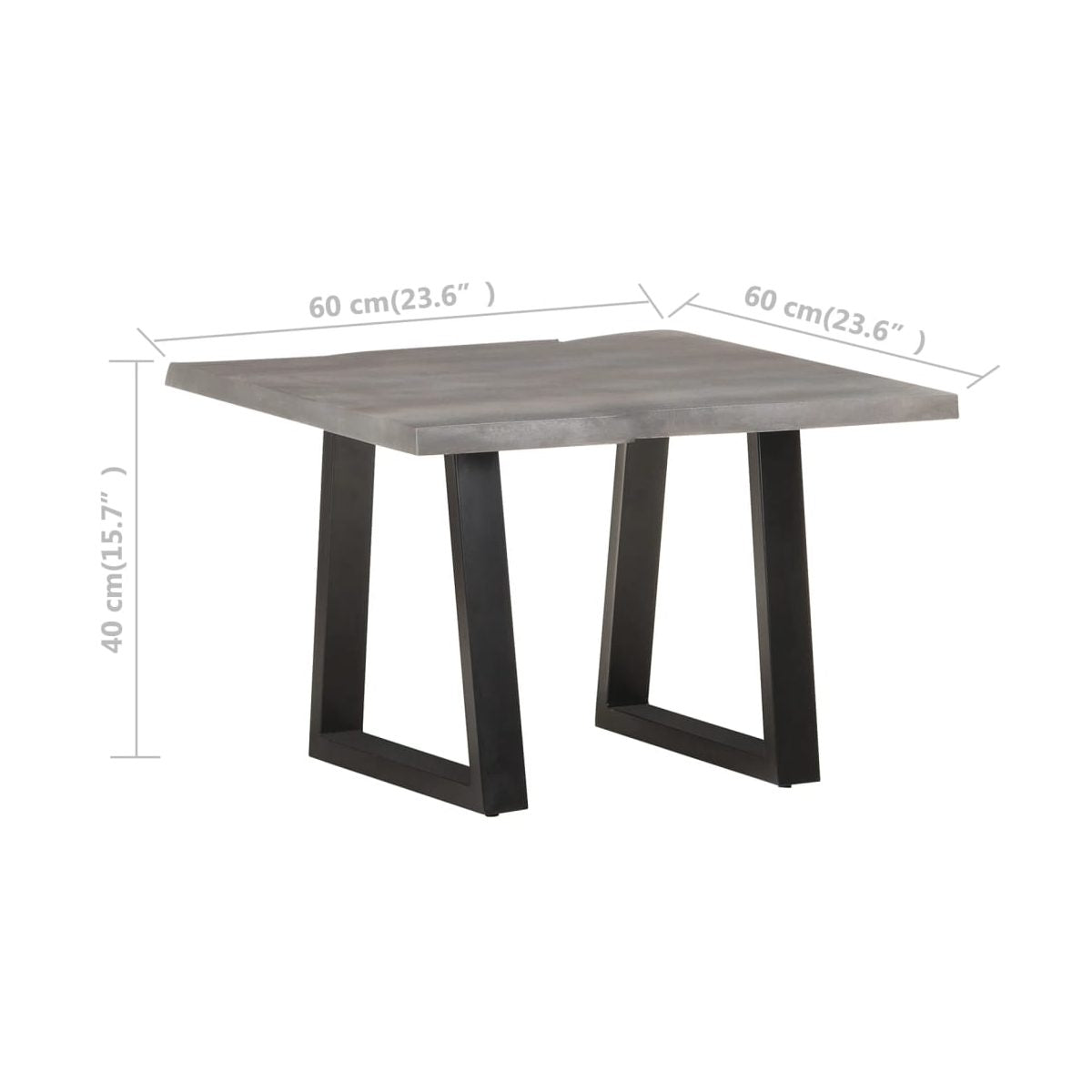 Sohvapöytä Elävät Reunat Täysi Akaasiapuu