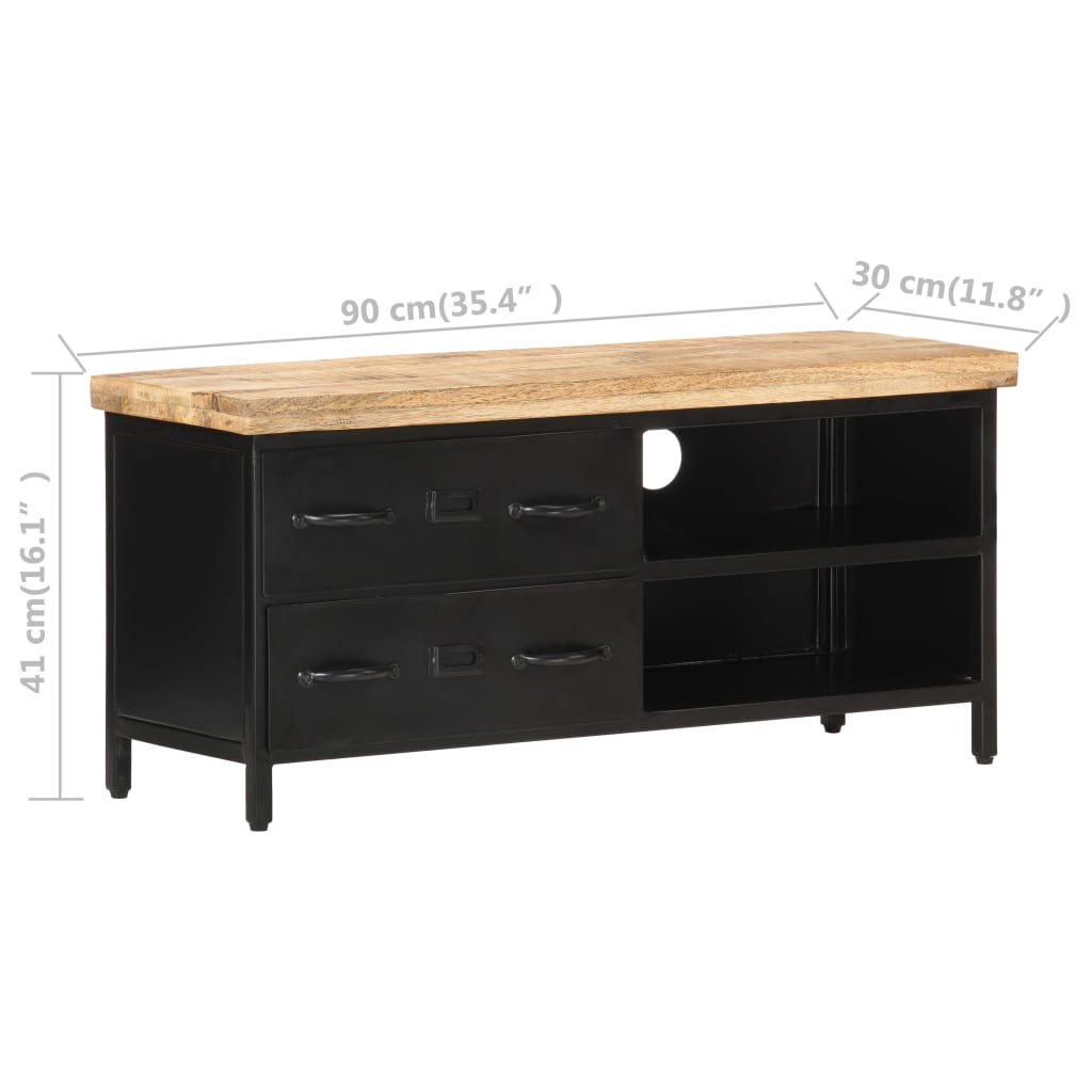 Tv-Taso 90X30X41 Cm Karkea Mangopuu