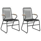 Puutarhatuolit 2 Kpl Musta 58X59X85,5 Cm Pvc Rottinki