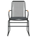 Puutarhatuolit 2 Kpl Musta 58X59X85,5 Cm Pvc Rottinki