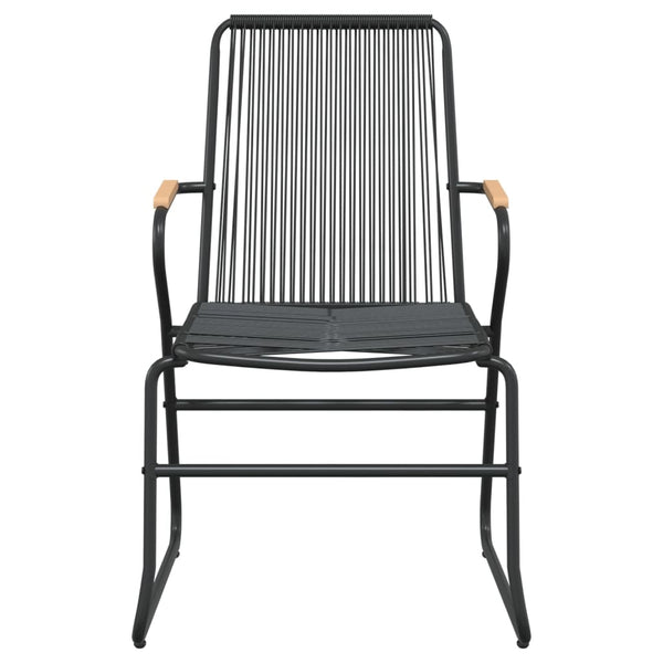Puutarhatuolit 2 Kpl Musta 58X59X85,5 Cm Pvc Rottinki