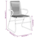 Puutarhatuolit 2 Kpl Musta 58X59X85,5 Cm Pvc Rottinki