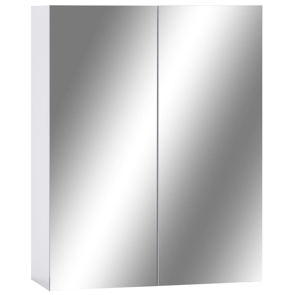 Kylpyhuoneen Peilikaappi Valkoinen 60X15X75 Cm Mdf
