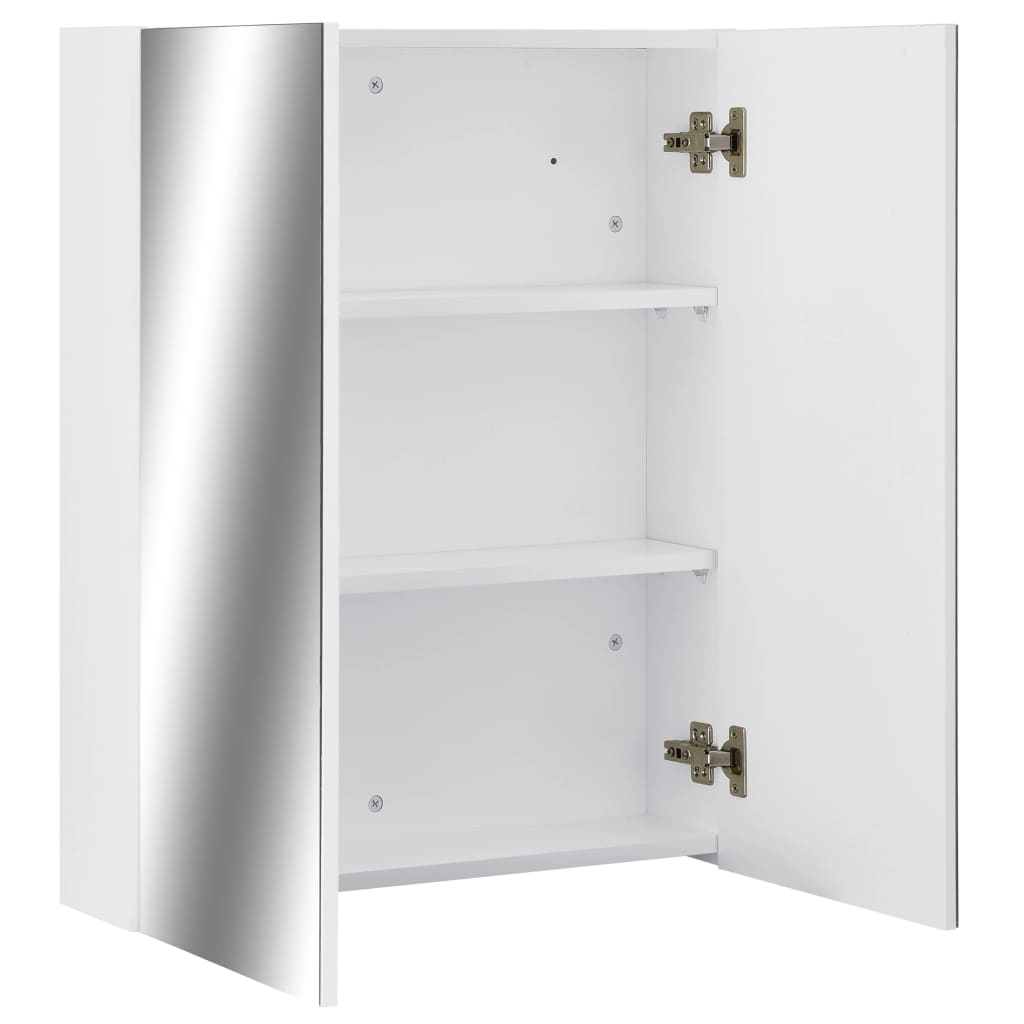 Kylpyhuoneen Peilikaappi Valkoinen 60X15X75 Cm Mdf