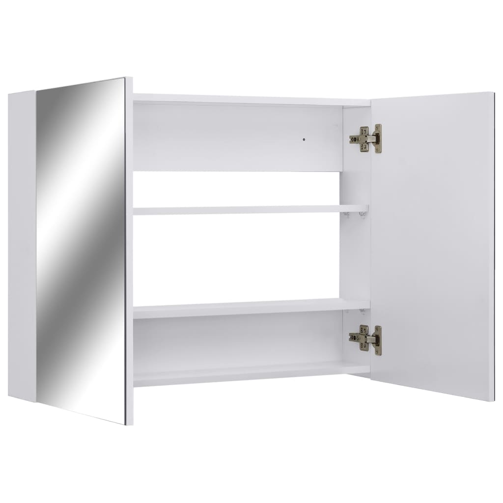 Kylpyhuoneen Peilikaappi Valkoinen 80X15X60 Cm Mdf