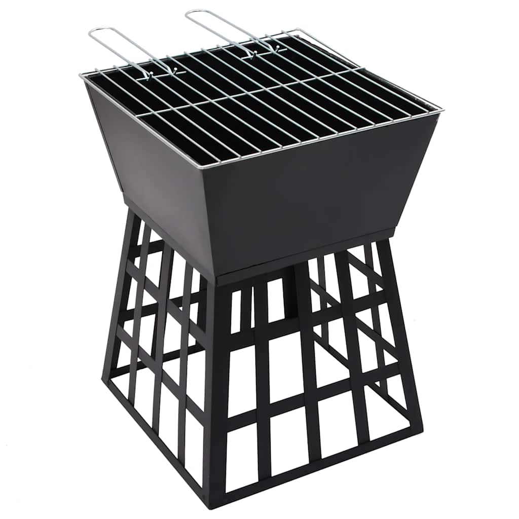 2-In-1 Tulimalja/Grilli 34X34X48 Cm Teräs