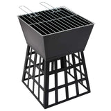 2-In-1 Tulimalja/Grilli 34X34X48 Cm Teräs