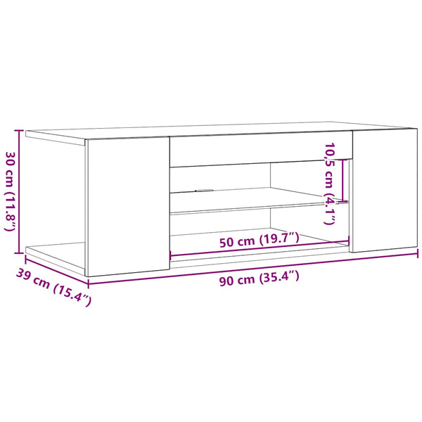 Tv-Taso Led-Valoilla 90X39X30 Cm