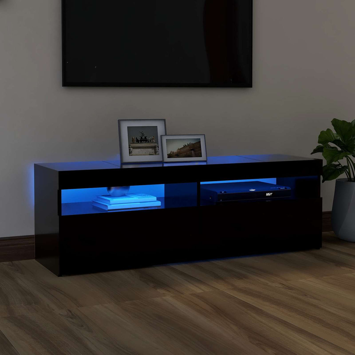Tv-Kaappi Led-Valoilla Käsityöläinen Tammi 75X35X40 Cm