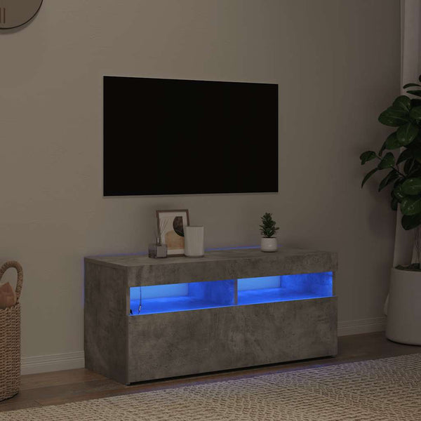 Tv-Kaappi Led-Valoilla Käsityöläinen Tammi 75X35X40 Cm