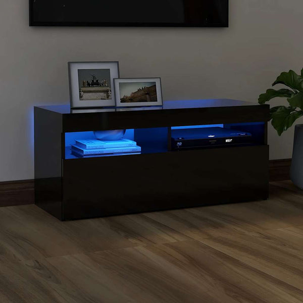 Tv-Kaappi Led-Valoilla Käsityöläinen Tammi 75X35X40 Cm