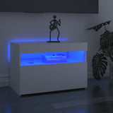 Tv-Kaappi Led-Valoilla Käsityöläinen Tammi 75X35X40 Cm