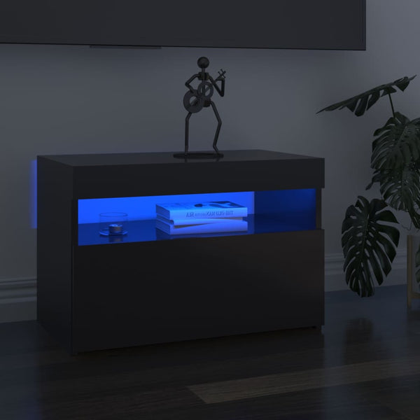 Tv-Kaappi Led-Valoilla Käsityöläinen Tammi 75X35X40 Cm